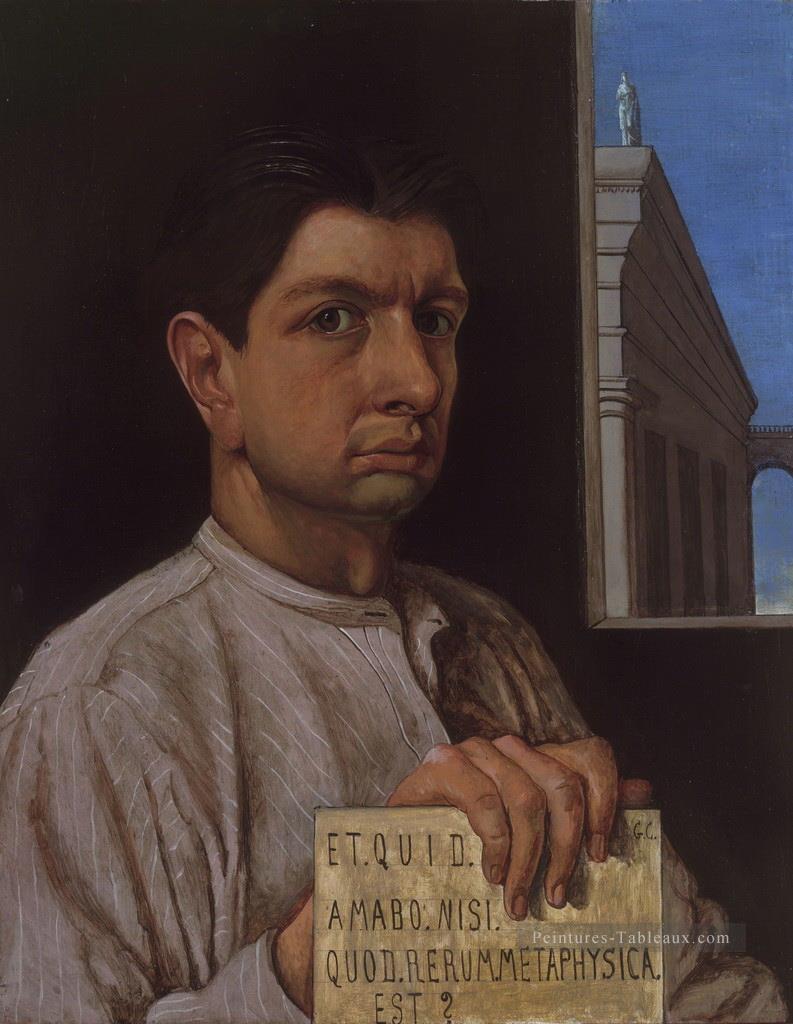 Autoportrait Giorgio de Chirico surréalisme métaphysique Peintures à l'huile